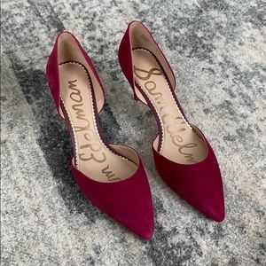 Sam Edelman sz10 Telsa pumps in Cranberry Suede